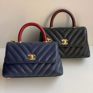 Jersey Chevron Quilted Small Trendy CC Dual Handle Flap Bag - Dubai Fashion LUX