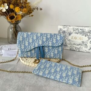 LONG SADDLE WALLET WITH CHAIN - Dubai Fashion LUX