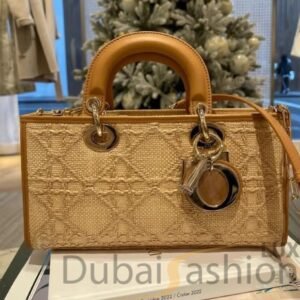 MEDIUM LADY D-JOY BAGRaffia Cannage - Dubai Fashion LUX