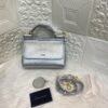 Medium Sicily bag in foiled crocodile-print calfskin - Dubai Fashion LUX