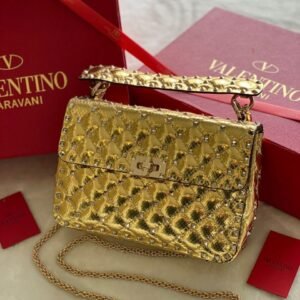 Metallic Rockstud Spike crossbody bag - Dubai Fashion LUX