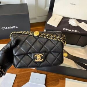 Mini matelasse black coin - Dubai Fashion LUX