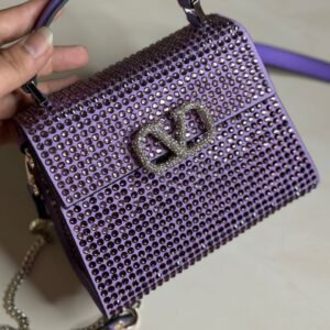 MINI VSLING HANDBAG WITH RHINESTONES - Dubai Fashion LUX