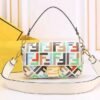 Multicolour canvas bag with FF embroidery - Dubai Fashion LUX