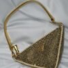 Replica Triangle satin mini-bag with crystals