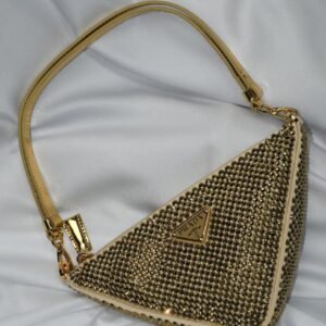 Replica Triangle satin mini-bag with crystals