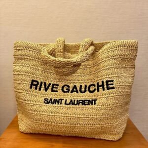 Rive Gauche crochet raffia tote bag - Dubai Fashion LUX
