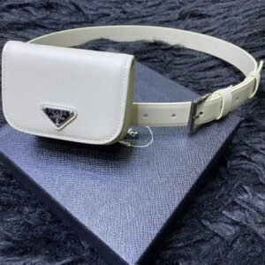Saffiano leather belt with pouch - Dubai Fashion LUX