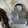 Saigon Mini Burgundy Coated Canvas - Dubai Fashion LUX