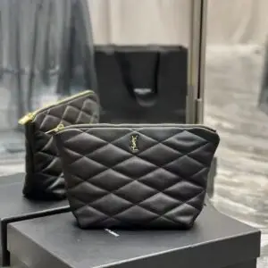 Satin Logo Clutch Bag - Dubai Fashion LUX