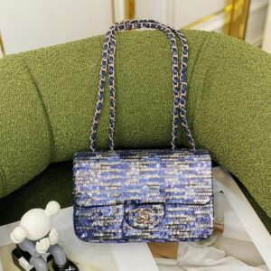 Sequin Medium Flap Dark - Dubai Fashion LUX