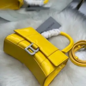 Shiny Box Calfskin Hourglass Top Handle Bag - Dubai Fashion LUX