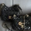 Shiny Crumpled Calfskin Quilted Small Hobo - Dubai Fashion LUX