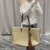 Shopper Tote Woven Raffia East West - Dubai Fashion LUX