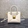 SMALL NAPPA LEATHER ONE STUD TOP HANDLE BAG - Dubai Fashion LUX