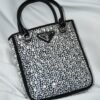 Small satin tote bag with crystals - Dubai Fashion LUX