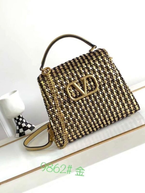 Valentino V Sling Mini Woven Handbag