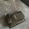 Sunset shoulder bag in Cobalt blue leather - Dubai Fashion LUX