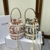 TEEN DRAWSTRING IN STRIPED TEXTILE WITH AND CALFSKIN - Dubai Fashion LUX