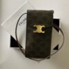 VERTICAL PHONE POUCH IN SHINY CALFSKIN - Dubai Fashion LUX